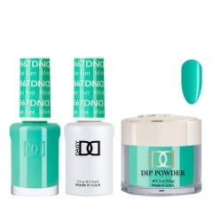 DND Dip Gel Polish Set #667 Mint Tint, 3pc Bundle Trio