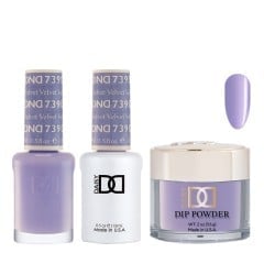 DND Dip Gel Polish Set #739 Velvet, 3pc Bundle Trio