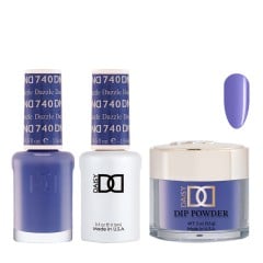 DND Dip Gel Polish Set #740 Dazzle, 3pc Bundle Trio