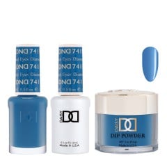 DND Dip Gel Polish Set #741 Diamond Eyes, 3pc Bundle Trio