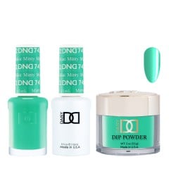 DND Dip Gel Polish Set #742 Minty Mint, 3pc Bundle Trio