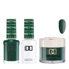 DND Dip Gel Polish Set #748 4 Leaf Clover, 3pc Bundle Trio