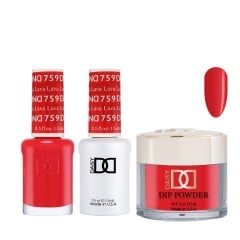 DND Dip Gel Polish Set #759 Lava, 3pc Bundle Trio