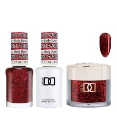 DND Dip Gel Polish Set #770 Holy Berry, 3pc Bundle Trio