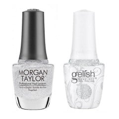 Gelish Gel Polish Duo #404 Liquid Frost, 2pc Bundle