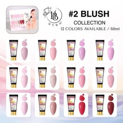 Hyba Hybrid Gel Blush Collection 60ml + Free Brush Hybrid Dual Brush with Spatula