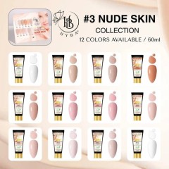 Hyba Hybrid Gel Nude Skin Collection 60ml + Free Brush Hybrid Dual Brush with Spatula