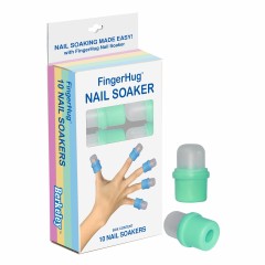 FingerHug 10-Pcs Nail Soaker Green
