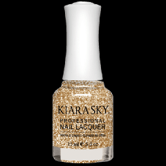 KiaraSky Nail Polish All In One Champagne Toas #5025, 0.5 fl oz