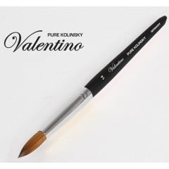 Valentino Kolinsky Black Wood Chrome Ferrule Size #14