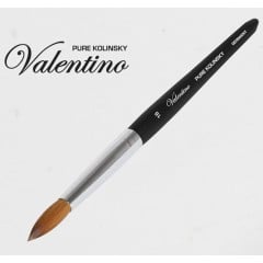 Valentino Kolinsky Black Wood Chrome Ferrule Size #16