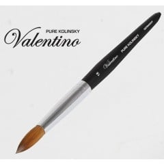 Valentino Kolinsky Black Wood Chrome Ferrule Size #18