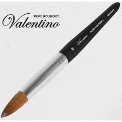 Valentino Kolinsky Black Wood Chrome Ferrule Size #24