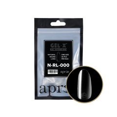 APRÉS Gel-X® Gel-X® Natural Round Long Refill Size 000, Refill Tips