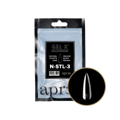 APRÉS  Natural Stiletto Long Size 03, Refill Tips