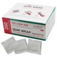 Clarion Pure Acetone Gel Remover Aluminum Quik-Wrap 200ct