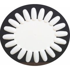 20-Tip Oval Polish Display 10 Displays White