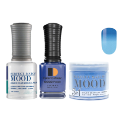 Lechat Dip, Gel, Polish Trio Sparkling Mist #26 Mood Change, 3pc Bundle
