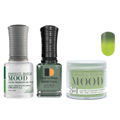 Lechat Dip, Gel, Polish Trio Lime Light #42 Mood Change, 3pc Bundle