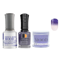 Lechat Dip, Gel, Polish Trio Ultraviolet #47 Mood Change, 3pc Bundle