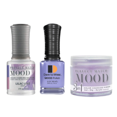 Lechat Dip, Gel, Polish Trio Lilac Love #68 Mood Change, 3pc Bundle
