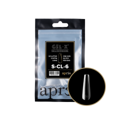 APRÉS Gel-X Sculpted Coffin Long Size 6, Refill Tips