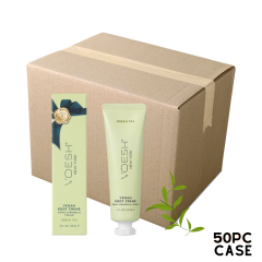 Voesh Vegan Body & Hand Creme Green Tea, 50pc Case