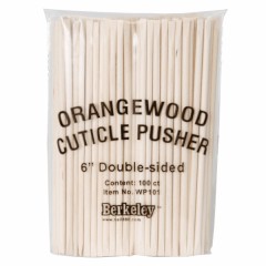 Orange Wood Stick Cuticle Pusher 100pc