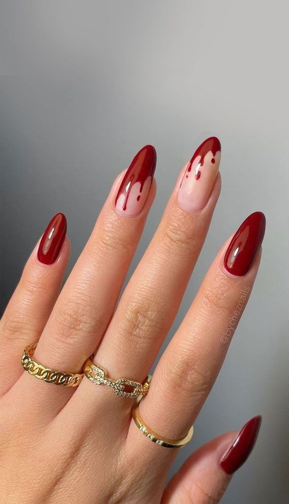 Blood Red Nails