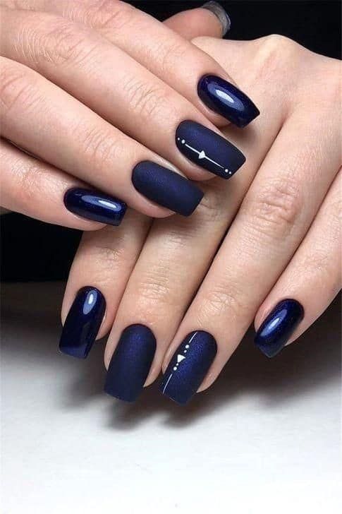 Navy Blue Halloween Nails